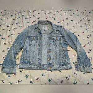 EUC Old Navy Women's Denim Long Sleeves Jacket, Light Wash Distressed, Petite S
